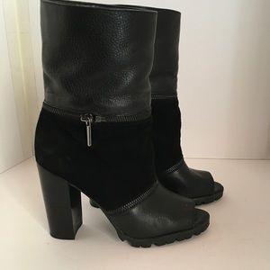 Open Toe. Lug Sole Boot.